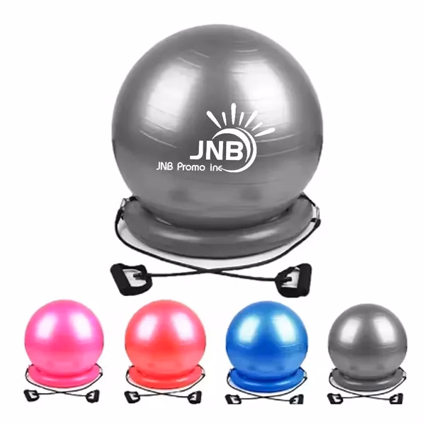 Yoga Ball Chair with Dual Resistance Bands