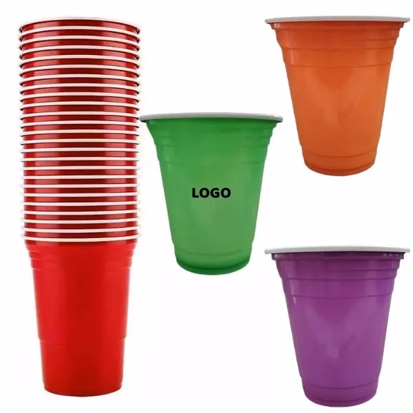 12 oz Party with 50 Colorful Plastic Cups