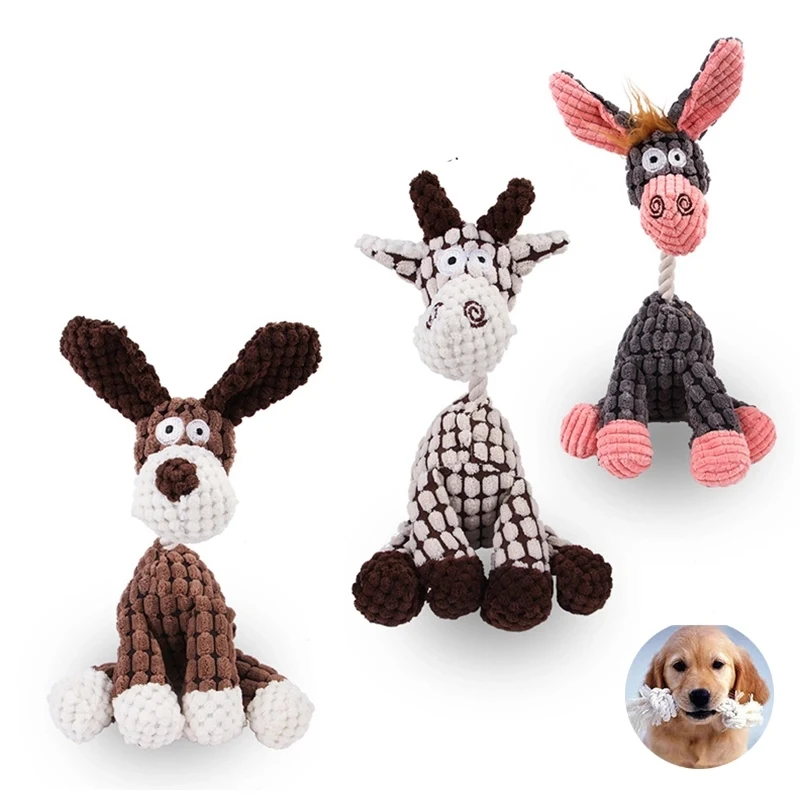 Crinkle Dog Toy No Stuffing Animals 1