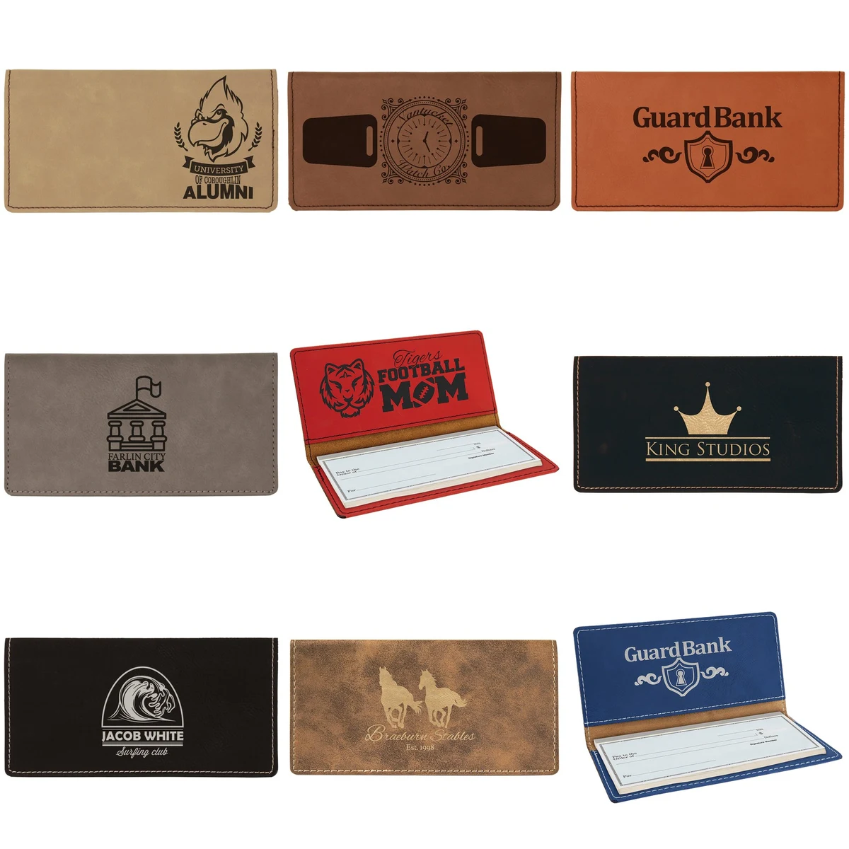6 3/4" x 3 1/2" Leatherette Checkbook Cover 1