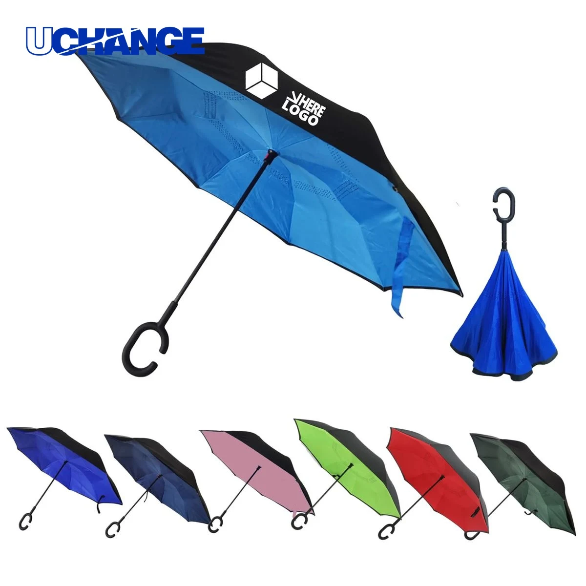 Deluxe Double Layer Inverted Reverse Umbrella for Cars 1