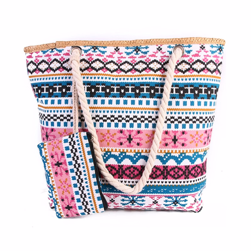 Summer Beach Handbag With Wallet