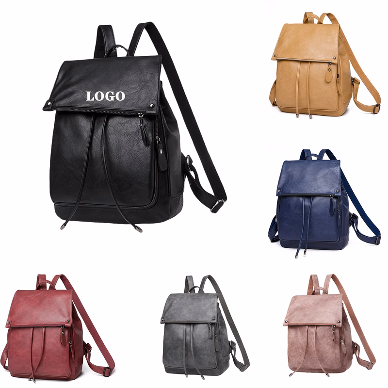 Soft leather backpack