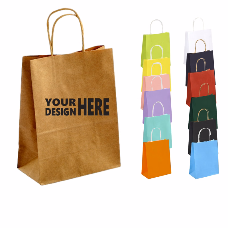 Retail Customizable Shopping Kraft Paper Bags