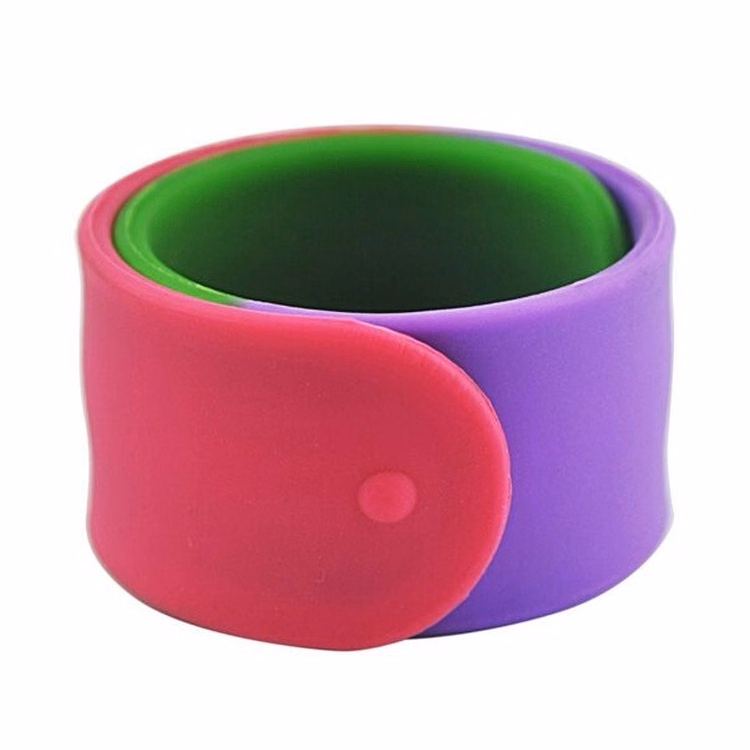 Segmented Silicone Slap Bracelet/Wristband