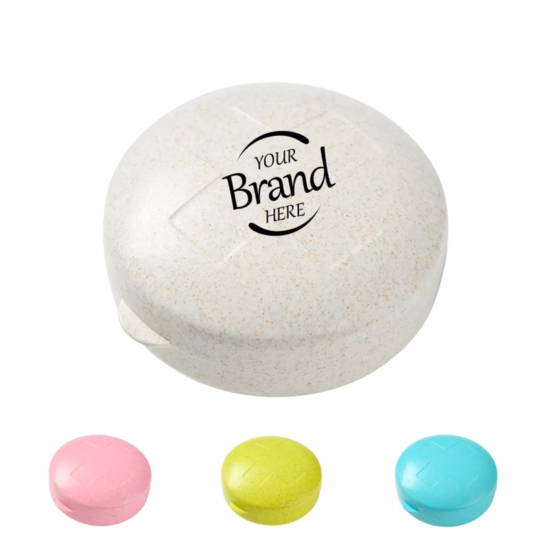 5 Compartments Round Pill Box