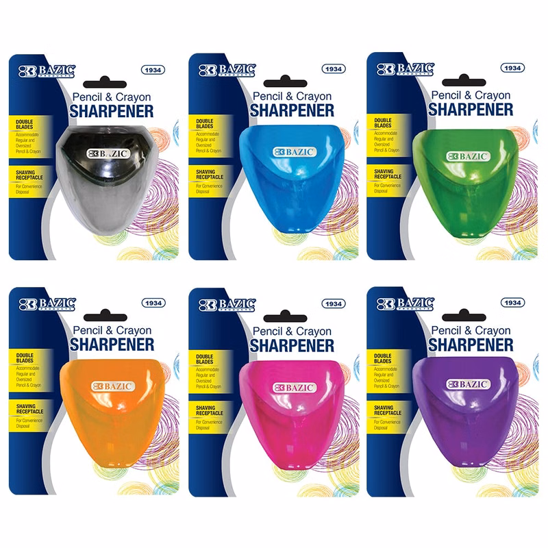 Pencil Sharpeners - Dual Blades Shavings Receptacle