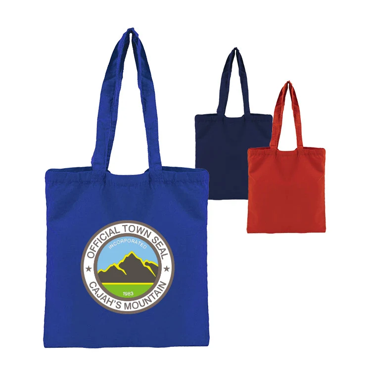 6 oz. Economy Cotton Canvas Twill Open Tote Bag 1