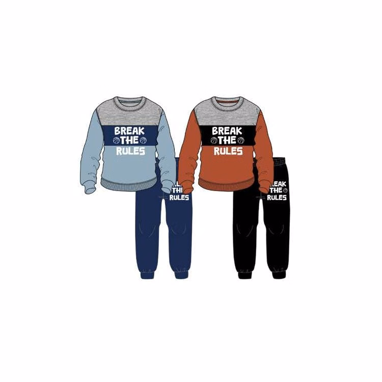 Boys' Fleece Top & Pant Set Blue/Orange 2-4
