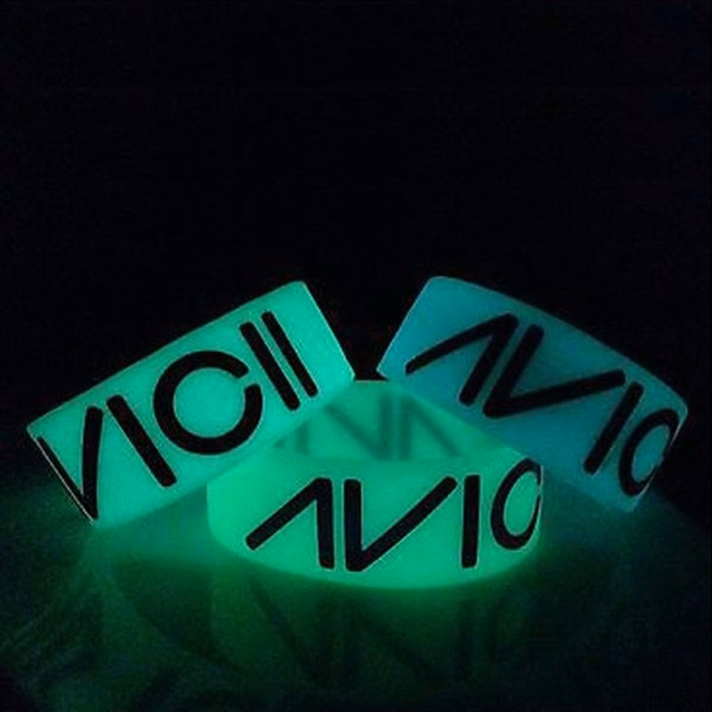 1" Debossed & Glow In The Dark Silicone Bracelets