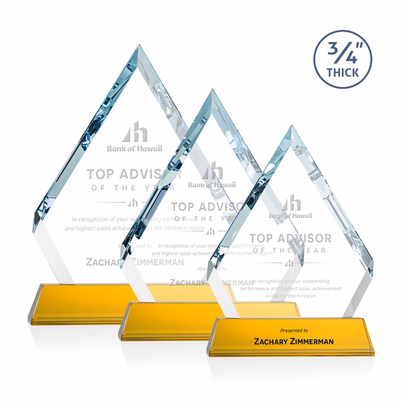 Apex Award on Newhaven Base - Amber