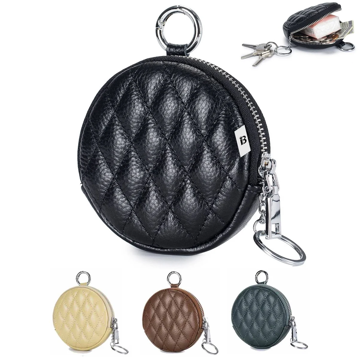 Round Coin Purse With Keychain 1