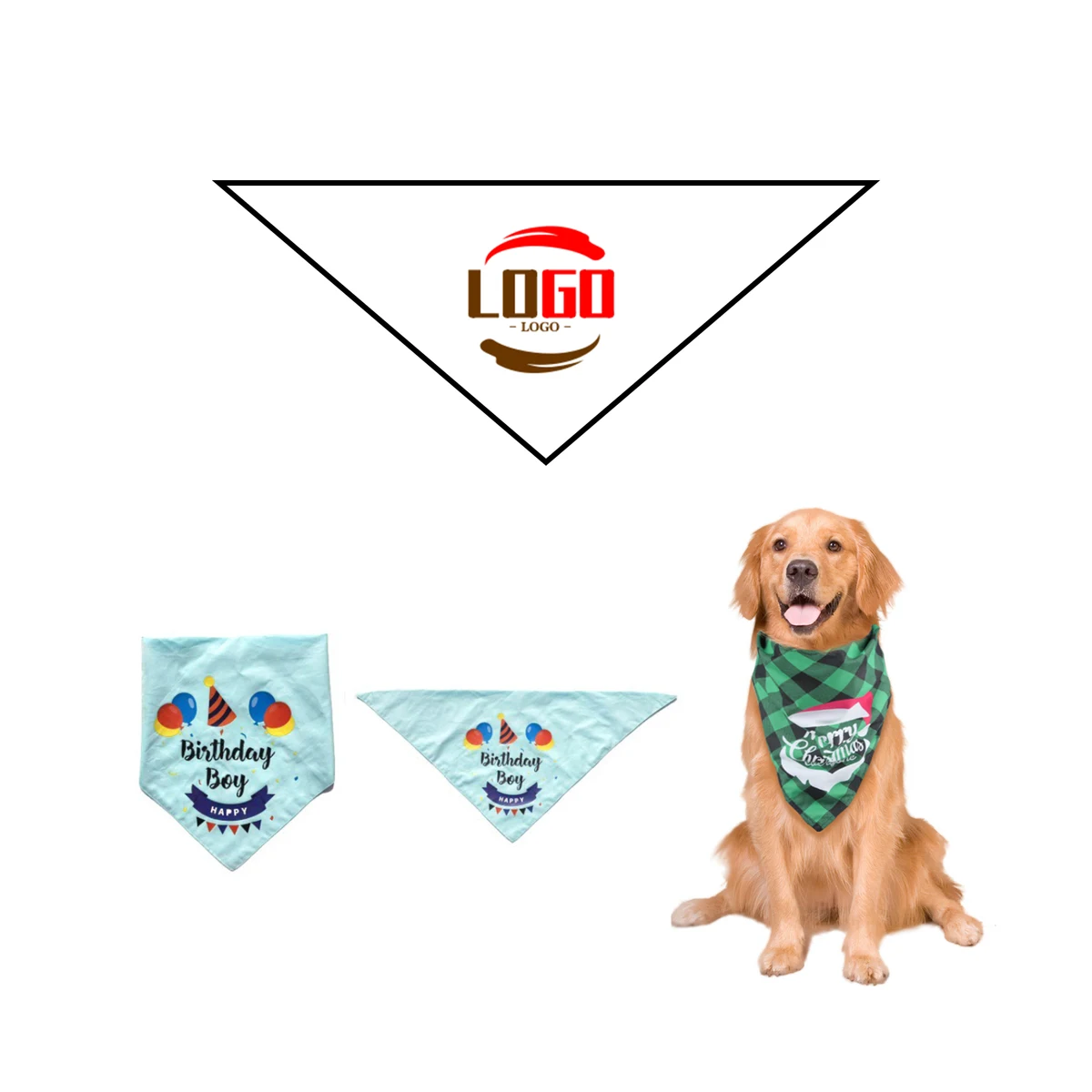 Full Color Dog Bandana Pet Scarf Bib 1