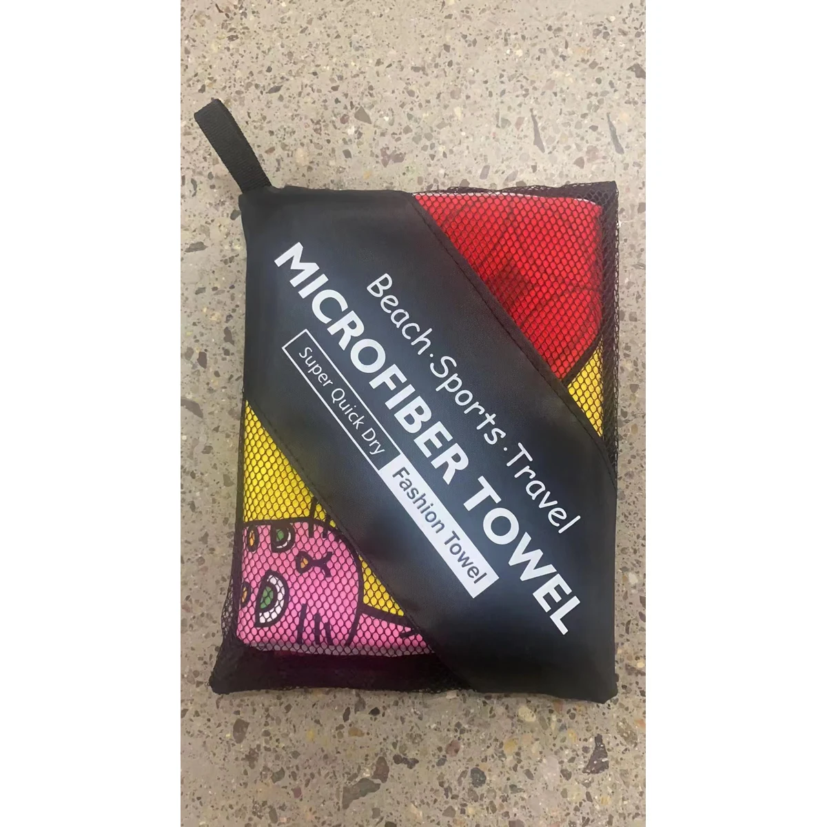 Microfiber Beach Towel In Mesh Bag 1