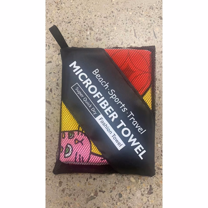 Microfiber Beach Towel In Mesh Bag