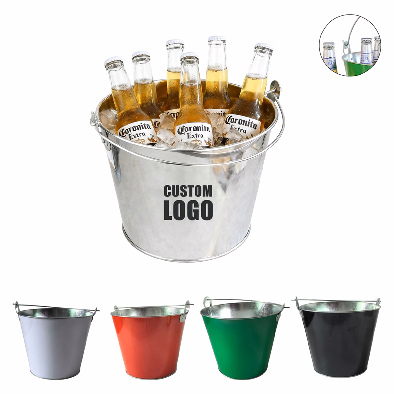 MOQ 10 pcs Metal Ice Bucket