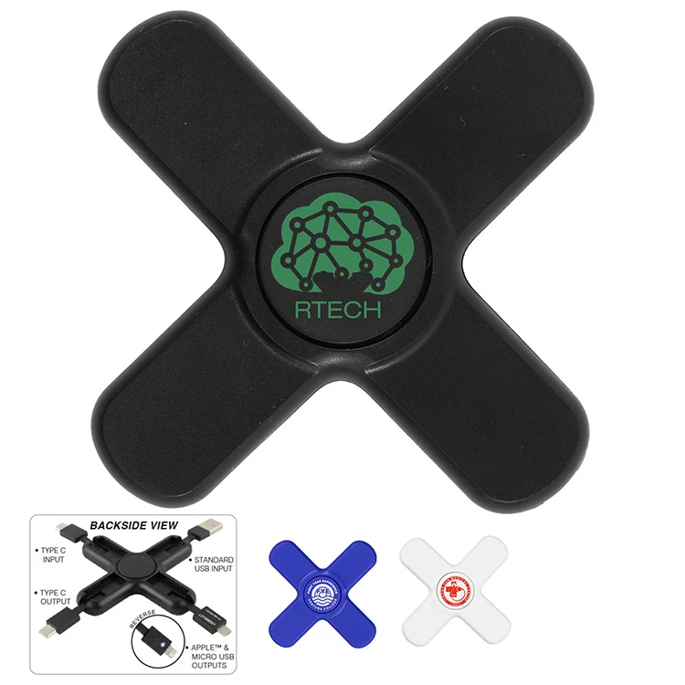 "PLAY & CHARGE 2.0" 5-in-1 Cell Phone Charging Cable Spinner 1