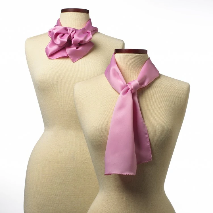 Pink Silk 10" x 54" Scarf 1