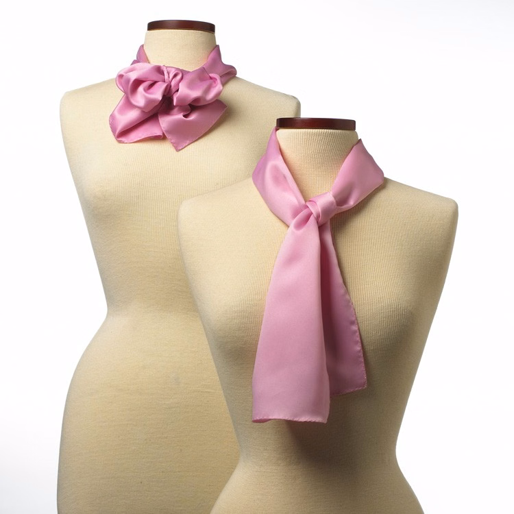 Pink Silk 10" x 54" Scarf
