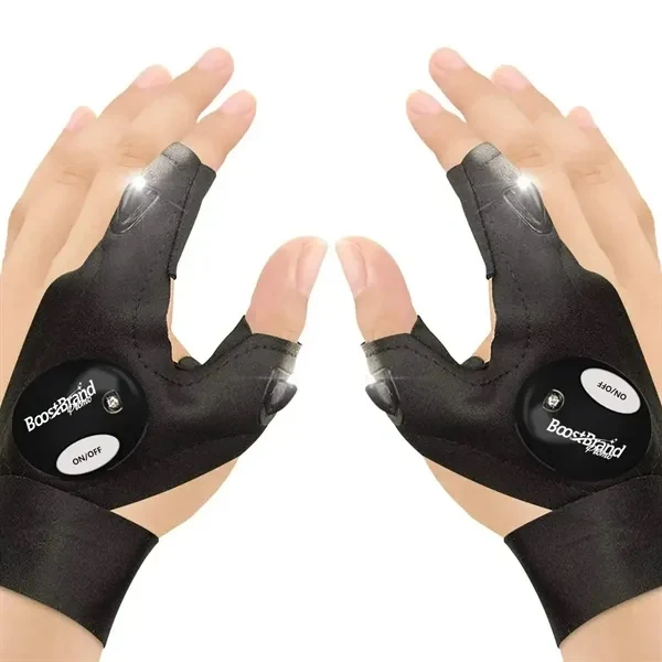 Custom LED Illuminated Work Gloves with Finger Lights — Night Repair & Fishing 1