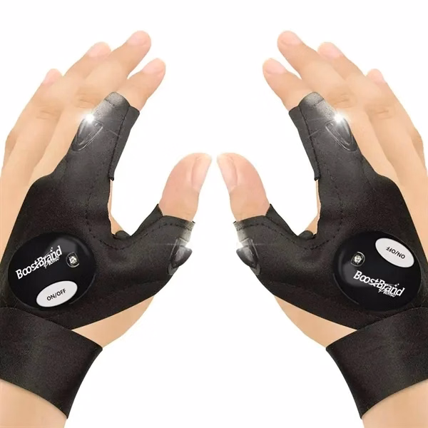 Custom LED Illuminated Work Gloves with Finger Lights — Night Repair & Fishing