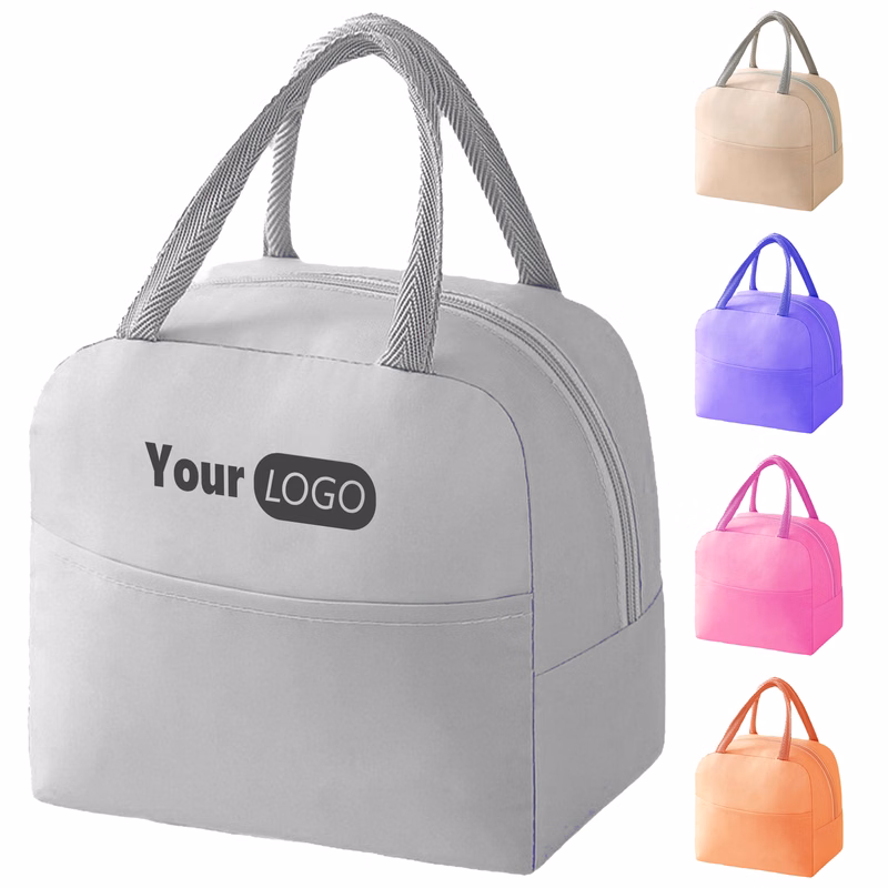 Oxford Solid Color Twill Lunch Bag With Logo