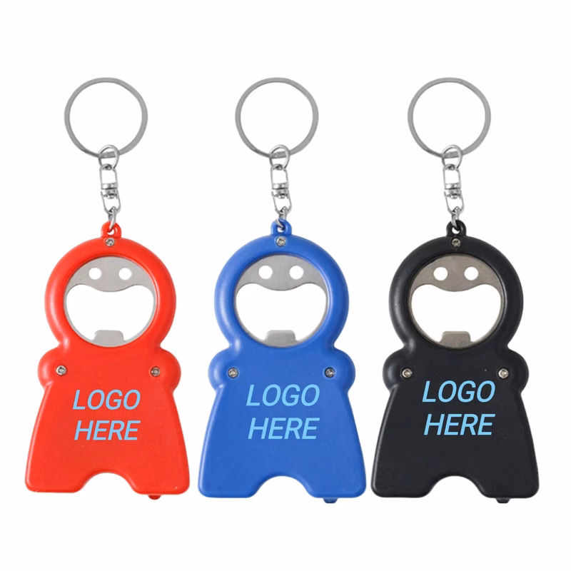 3-in-1 Bottle Opener Flashlight And Tape Measure Keychain