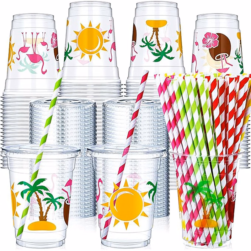 16 oz Disposable Plastic Beverage Tumbler