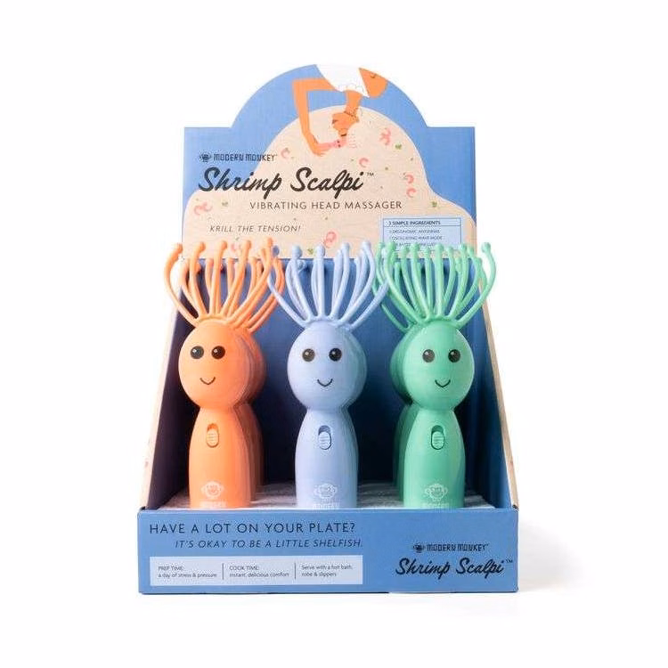 Shrimp Scalpi Head Massagers - Assorted Colors