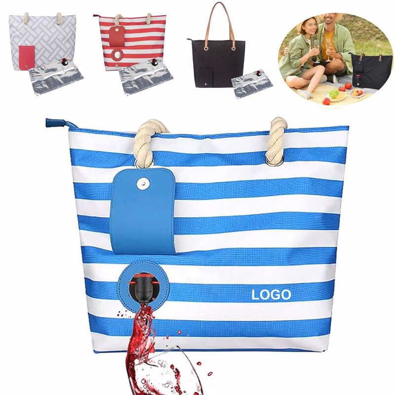 Beach Wine Tote Bag