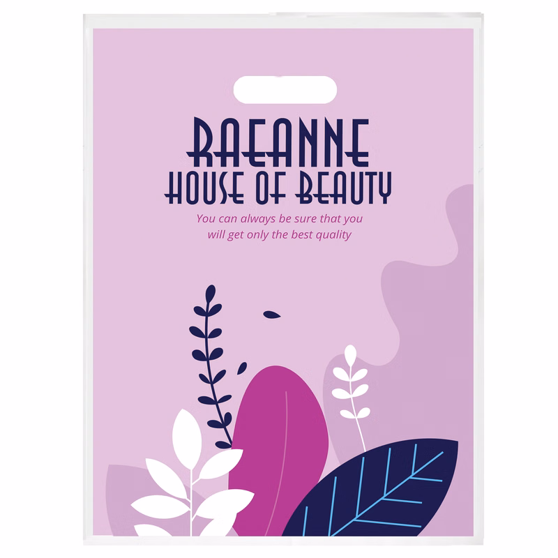 Non Reinforced Full Color Die Cut Bag