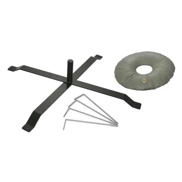 Black Steel Powder Coated X-Base with Stakes & Water Bag (A) 1