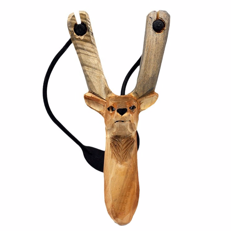 Wooden Carved Animal Slingshot Toy