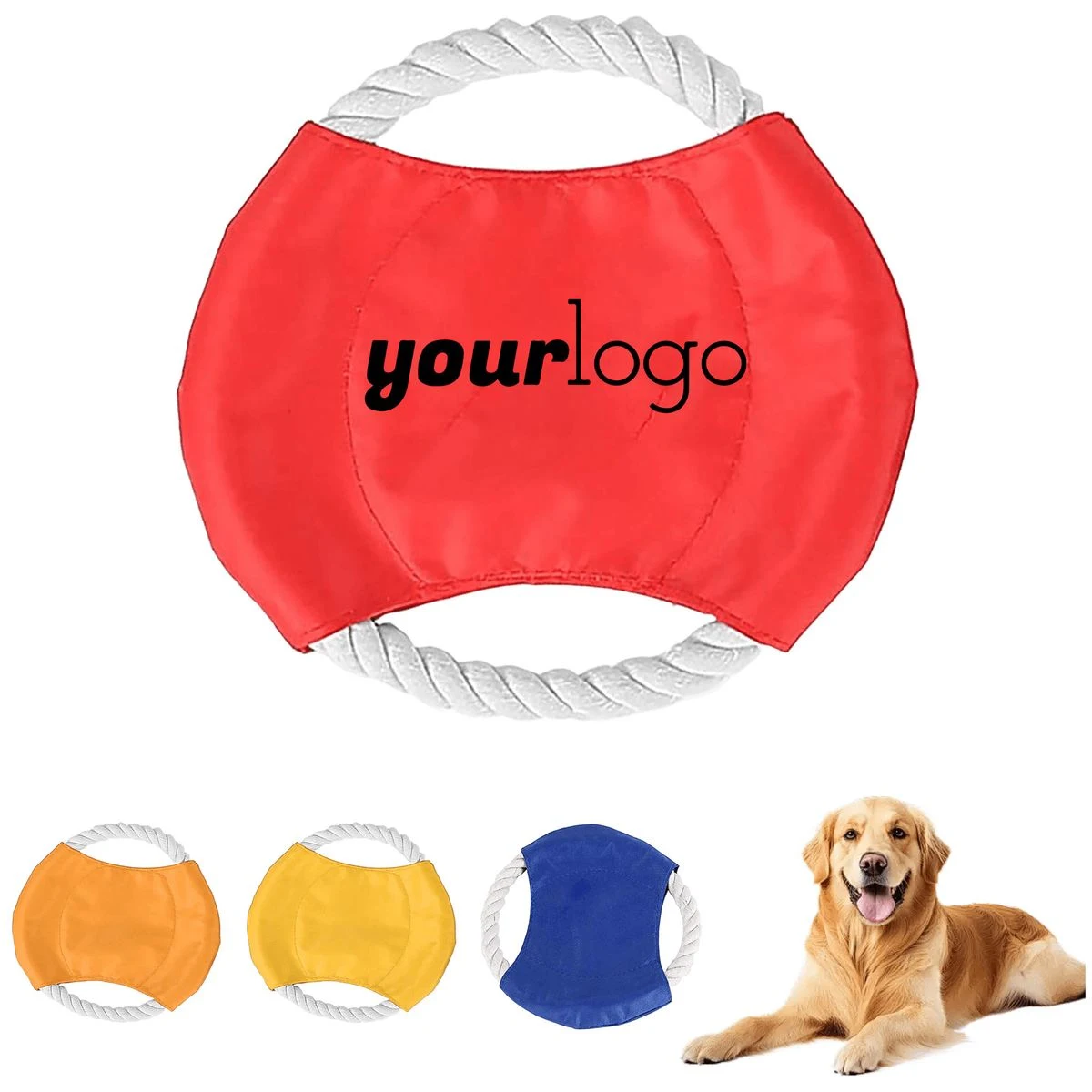 Interactive Cotton Rope Dog Chew Toss Disc 1