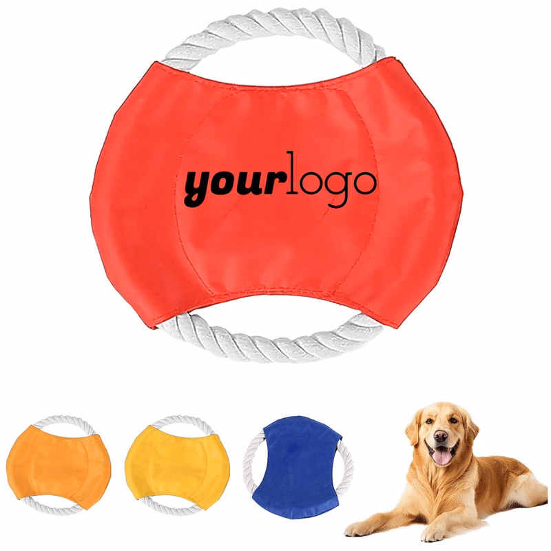 Interactive Cotton Rope Dog Chew Toss Disc