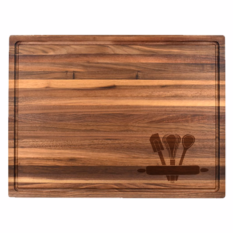 1 3/4" Walnut Butcher Block with Juice Groove