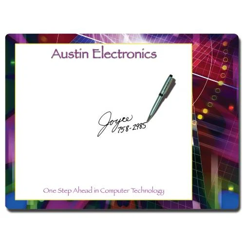 10 Mil. Write on/ Wipe off Premium Plastic Memo Board (Full Color) 1