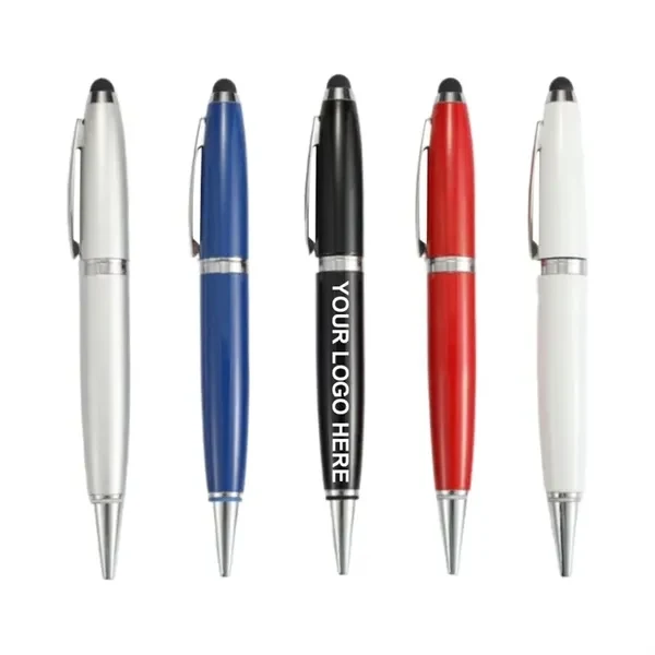 Custom 32GB Metal Ballpoint Stylus Pen USB Flash Drive — 3 in 1 Professional Tool 1