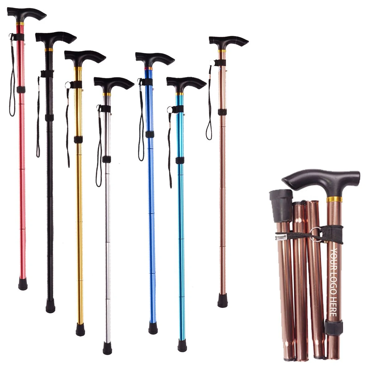 Foldable Aluminum Walking Stick For Senior Hiking 1