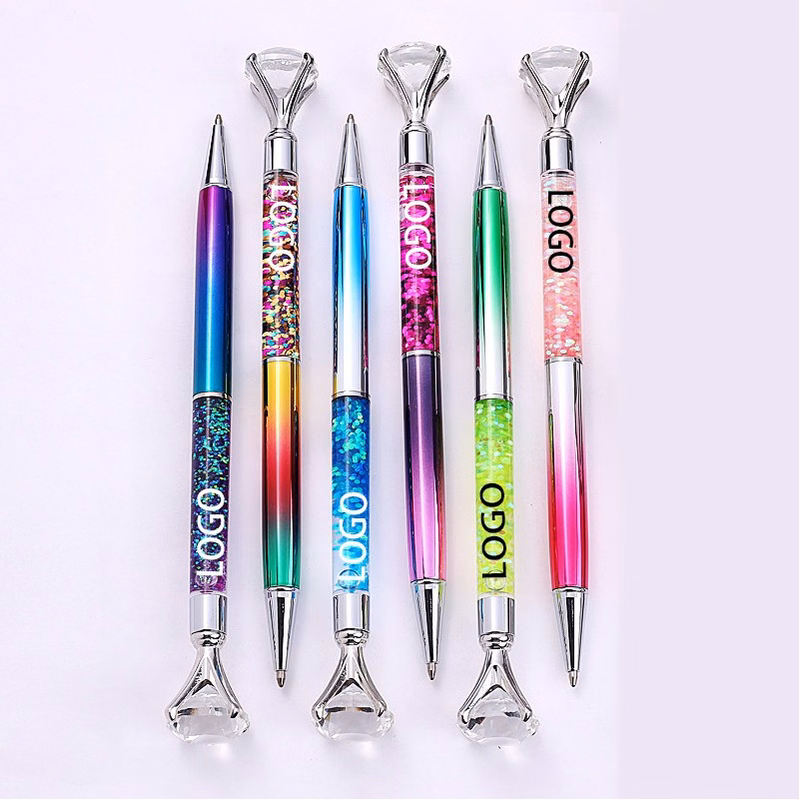Dynamic Liquid Ball Pen with Crystal Diamond
