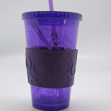 16 oz. Double Wall Tumbler w/ Cooling Gel and Straw