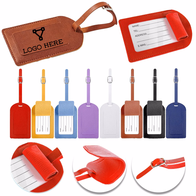 PU Leather Travel Luggage Tag with Custom Logo