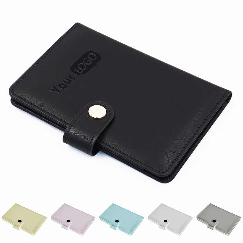 Pu Rfid Shielded Leather Passport Clip