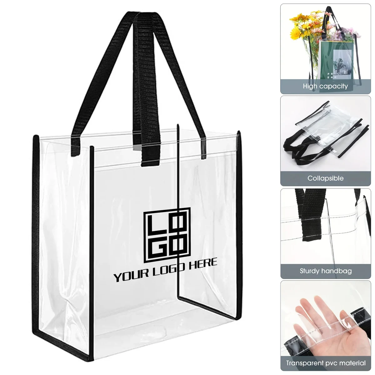 Clear PVC Stadium Tote Bag 1