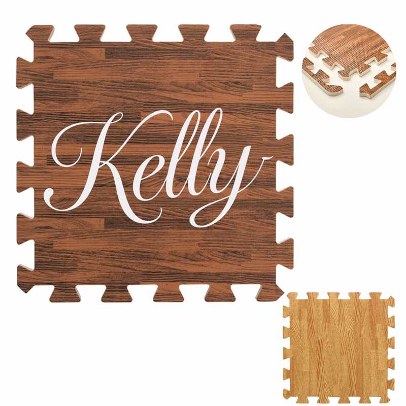 Wood Texture Interlocking Foam Floor Mat