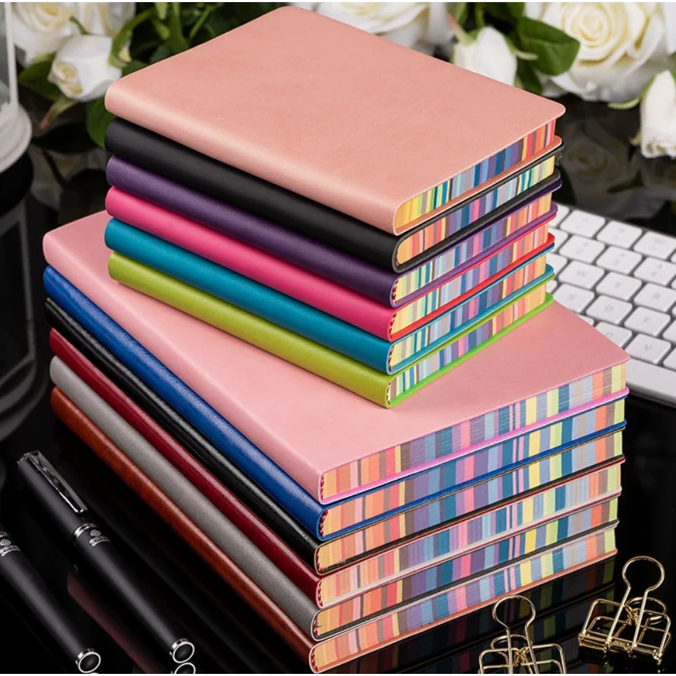 Soft Cover Notebook With Rainbow Border 1