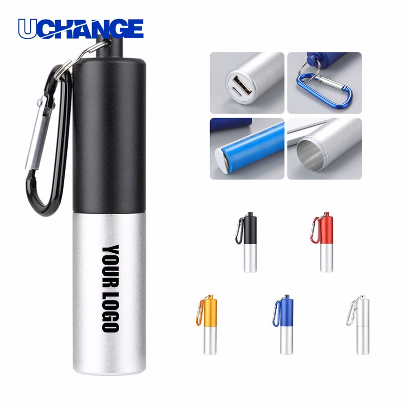 Mini Power Bank 2600mAh with Carabiner