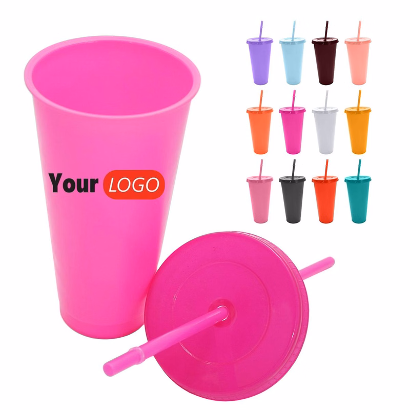 24 Oz Plastic Color Changing Sippy Cup