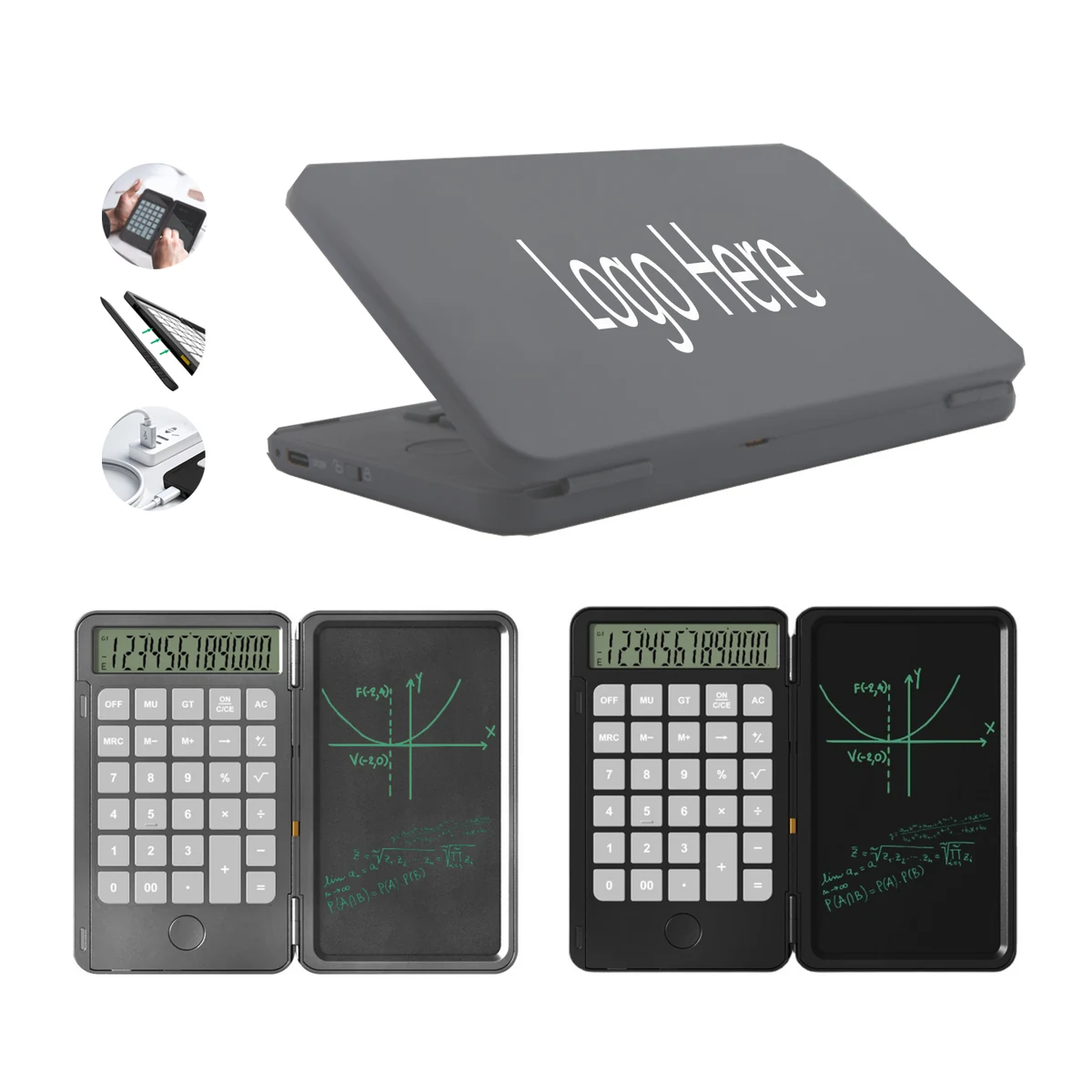 USB Charging Calculator with Writing Tablet 1