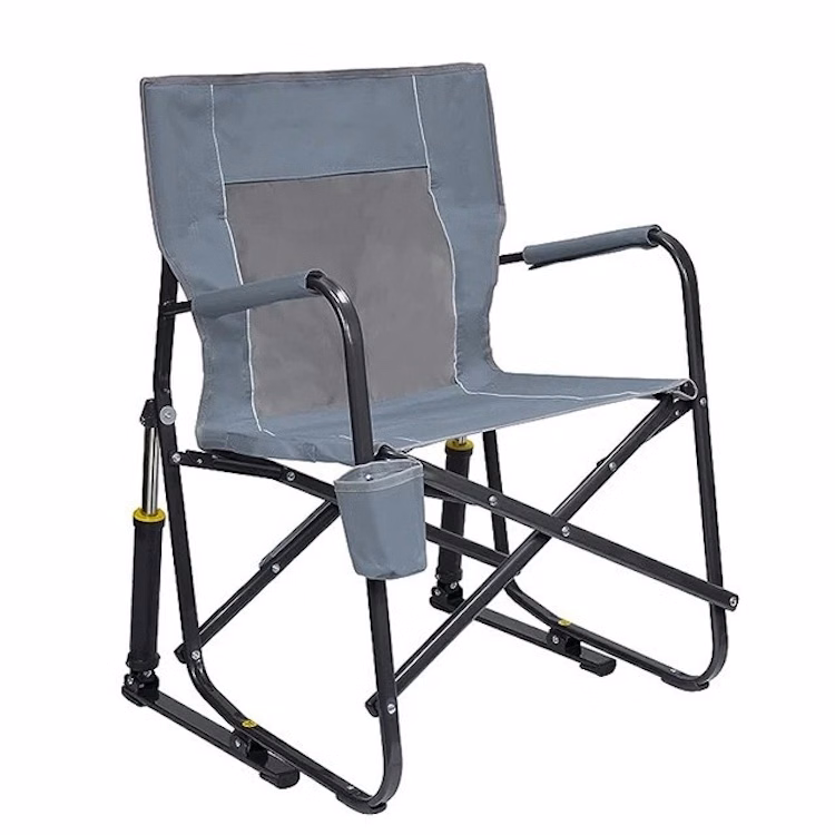 Outdoor Comfort Pro Rocker Outdoor Rocking Chair with Beverage Holder